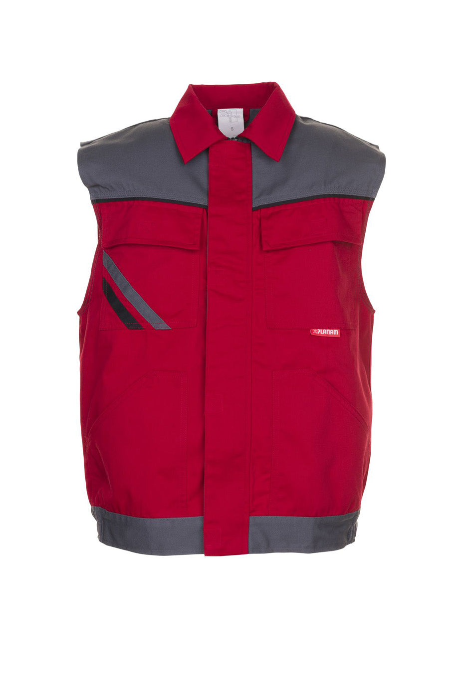 Planam Weste Highline rot/schiefer/schwarz