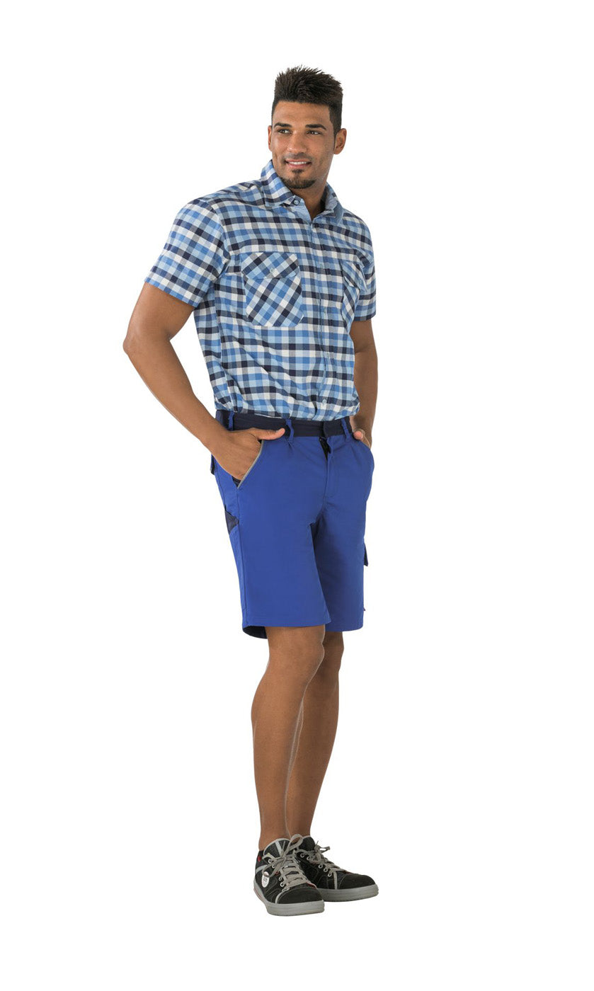 Planam Shorts Highline kornblau/marine/zink
