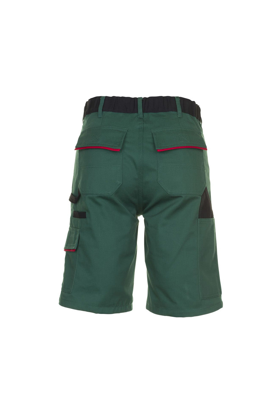 Planam Shorts Highline grün/schwarz/rot