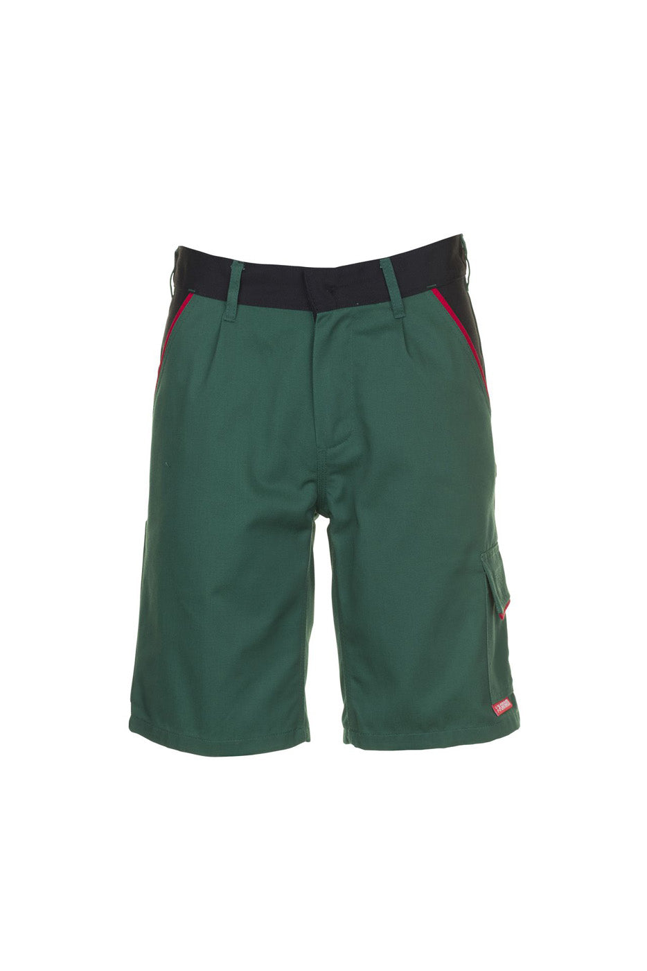 Planam Shorts Highline grün/schwarz/rot
