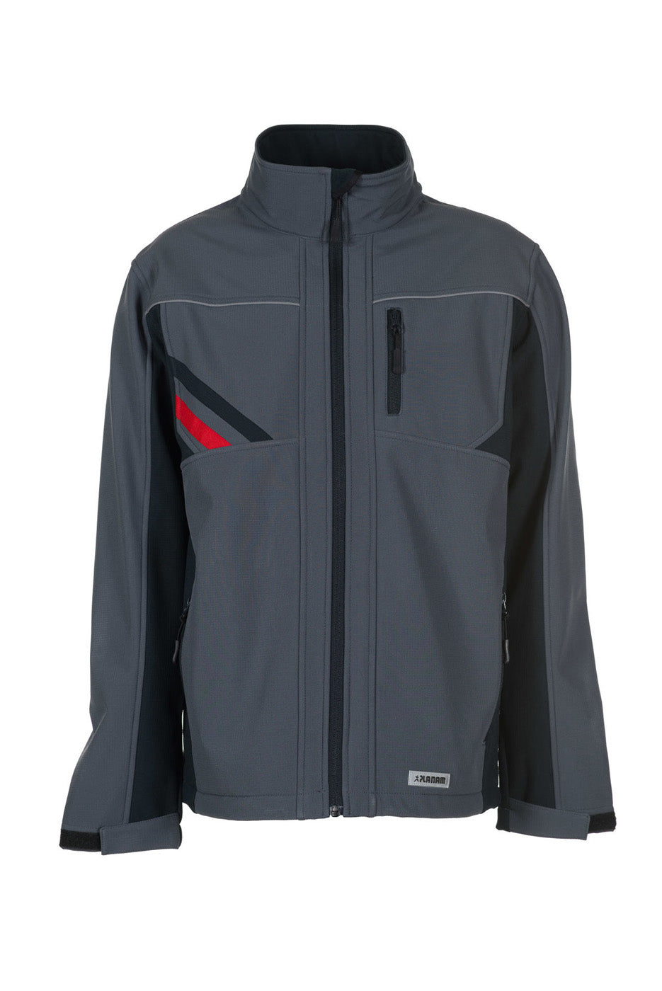 Planam Softsjacke Highline schiefer/schwarz/rot