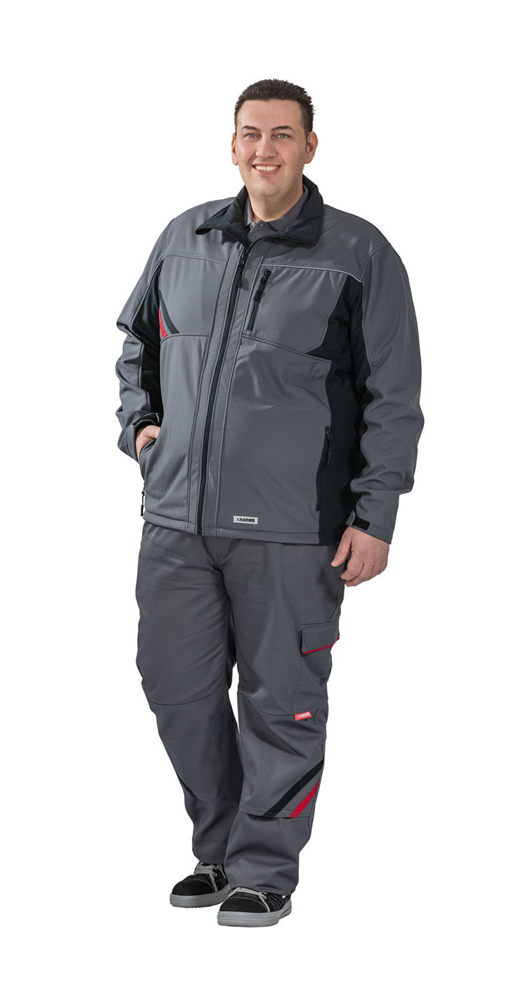 Planam Softsjacke Highline schiefer/schwarz/rot