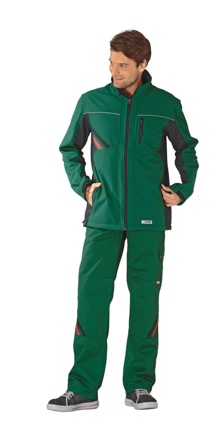 Planam Softsjacke Highline grün/schwarz/rot