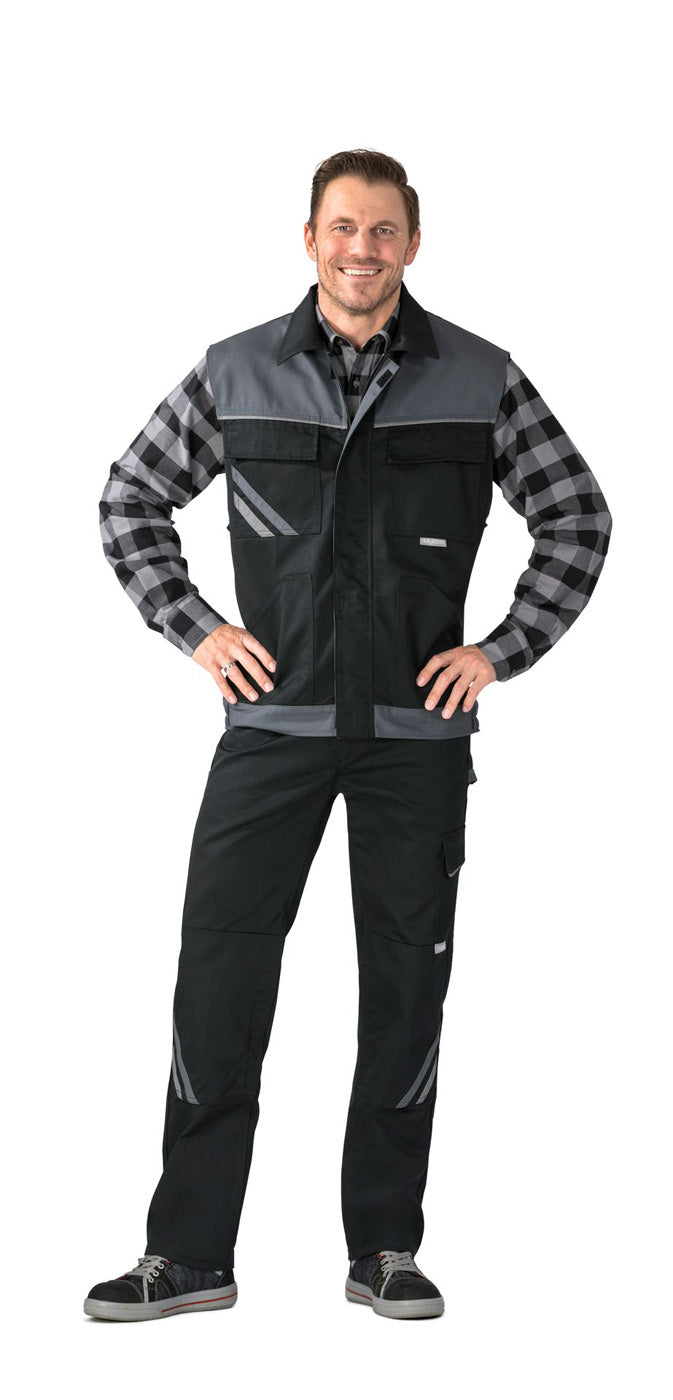 Planam Weste Highline schwarz/schiefer/zink