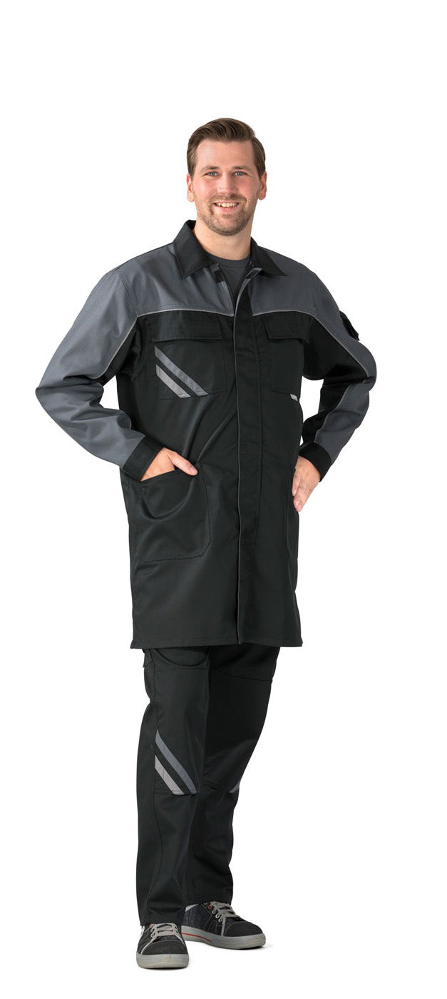 Planam Berufsmantel Highline schwarz/schiefer/zink