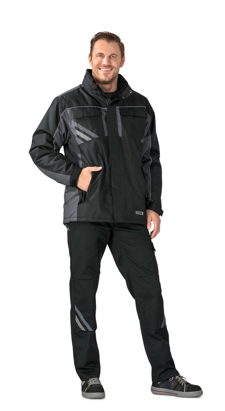 Planam Winterjacke Highline schwarz/schiefer/zink