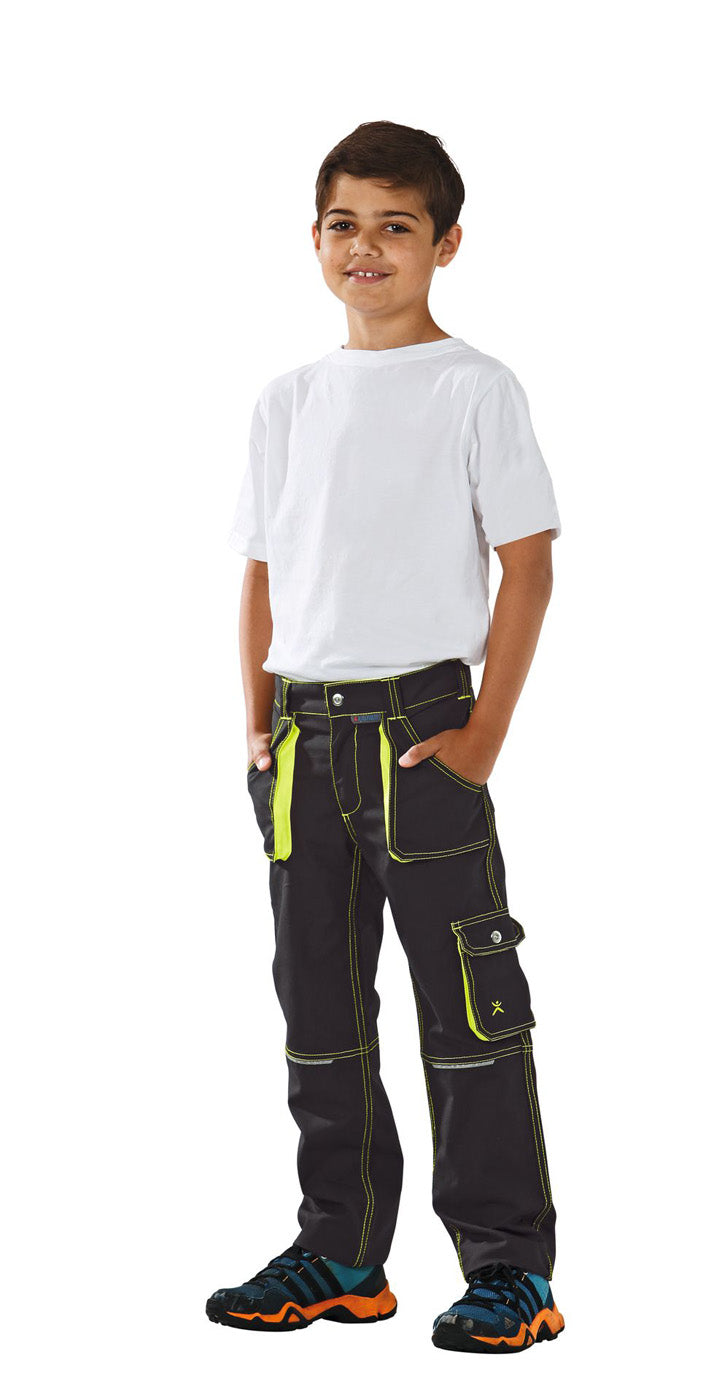 Planam Bundhose Junior anthrazit/gelb