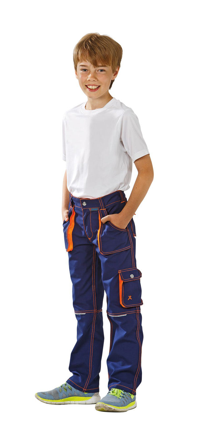 Planam Bundhose Junior marine/orange