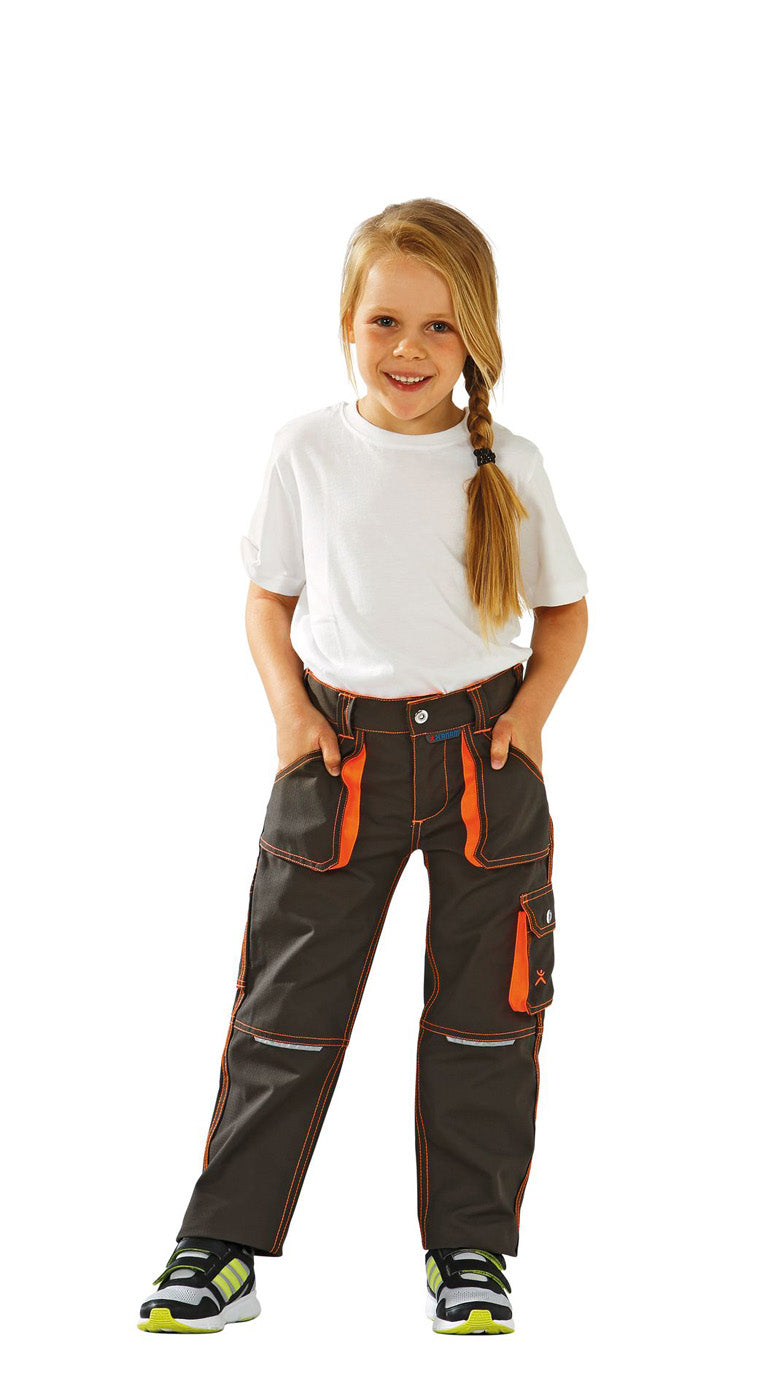 Planam Bundhose Junior oliv/orange