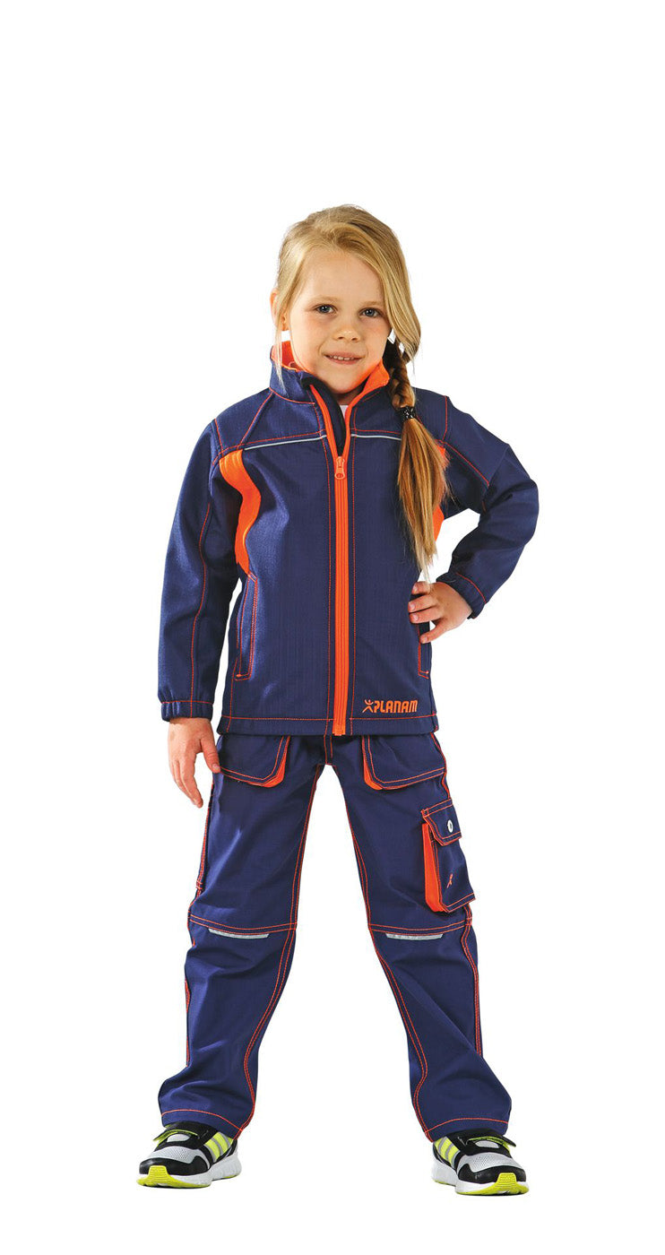 Planam Softsjacke Junior marine/orange