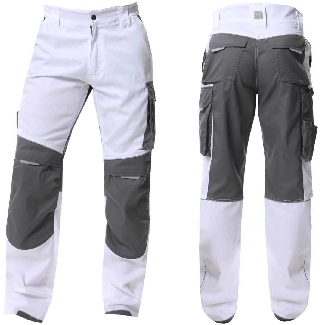 Leichte Arbeitshose Sommer Herren weiss grau