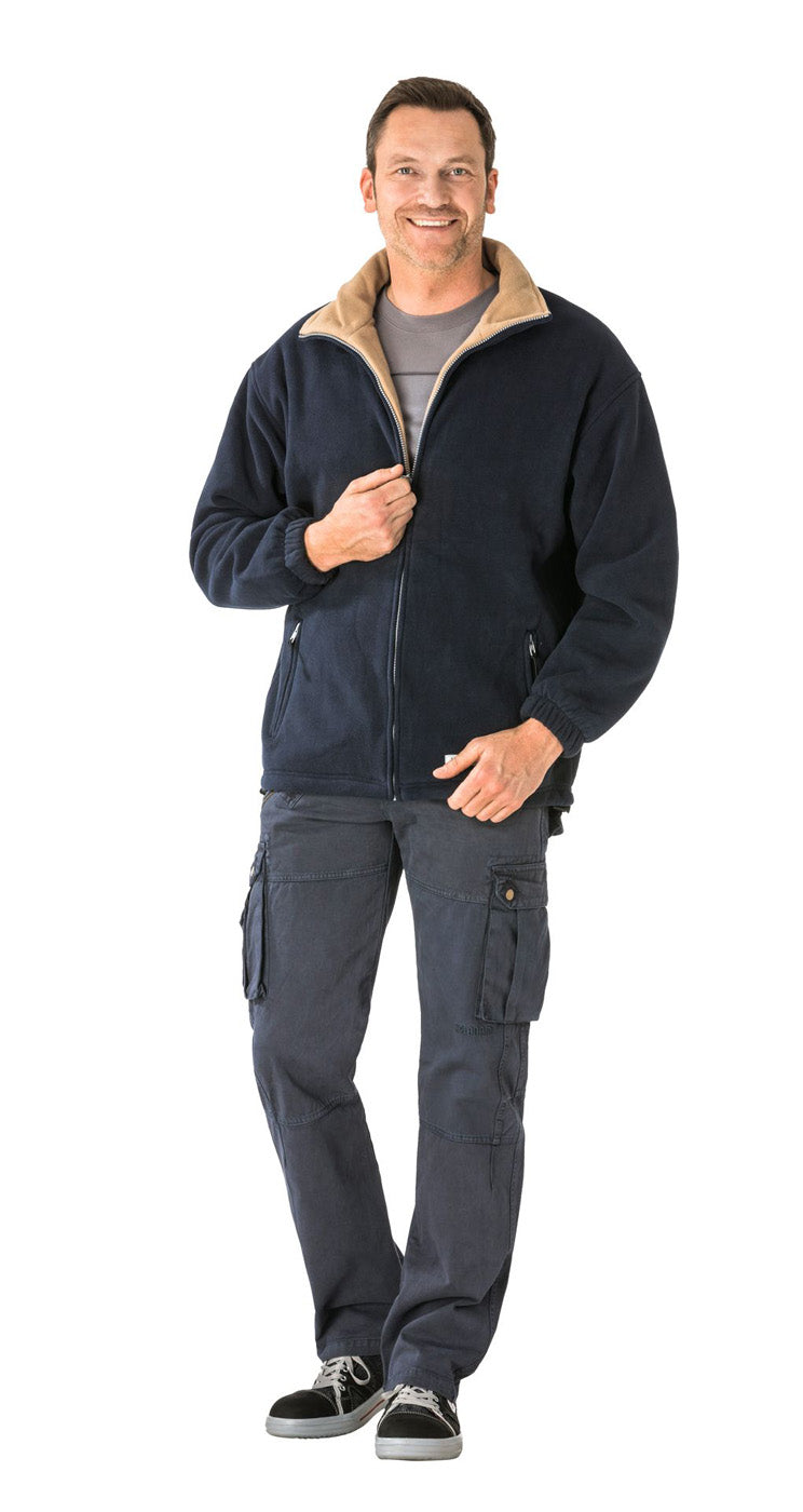 Planam Stream Fleecejacke Outdoor marine/camel