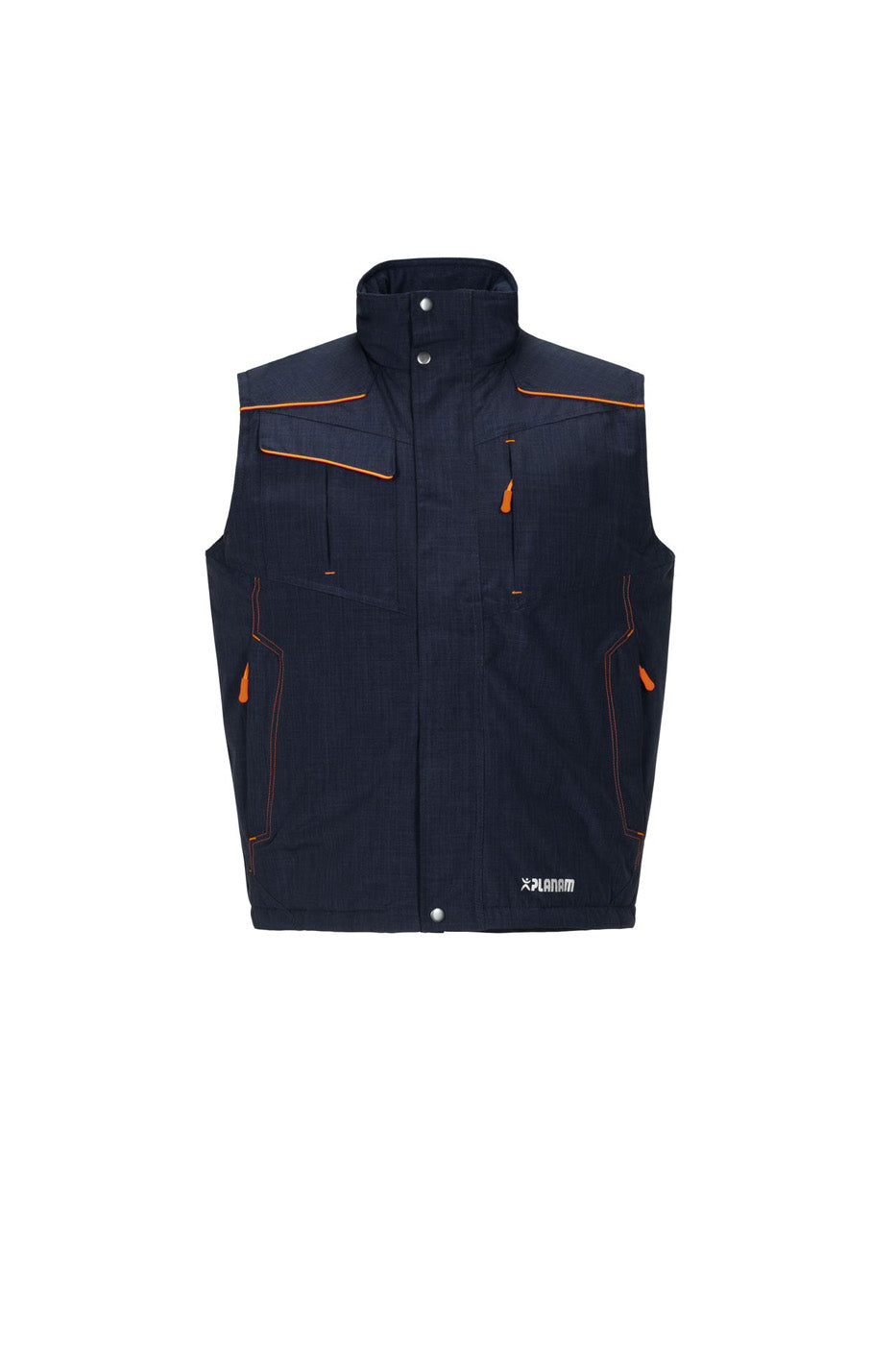 Planam Neon Weste Outdoor marine/orange