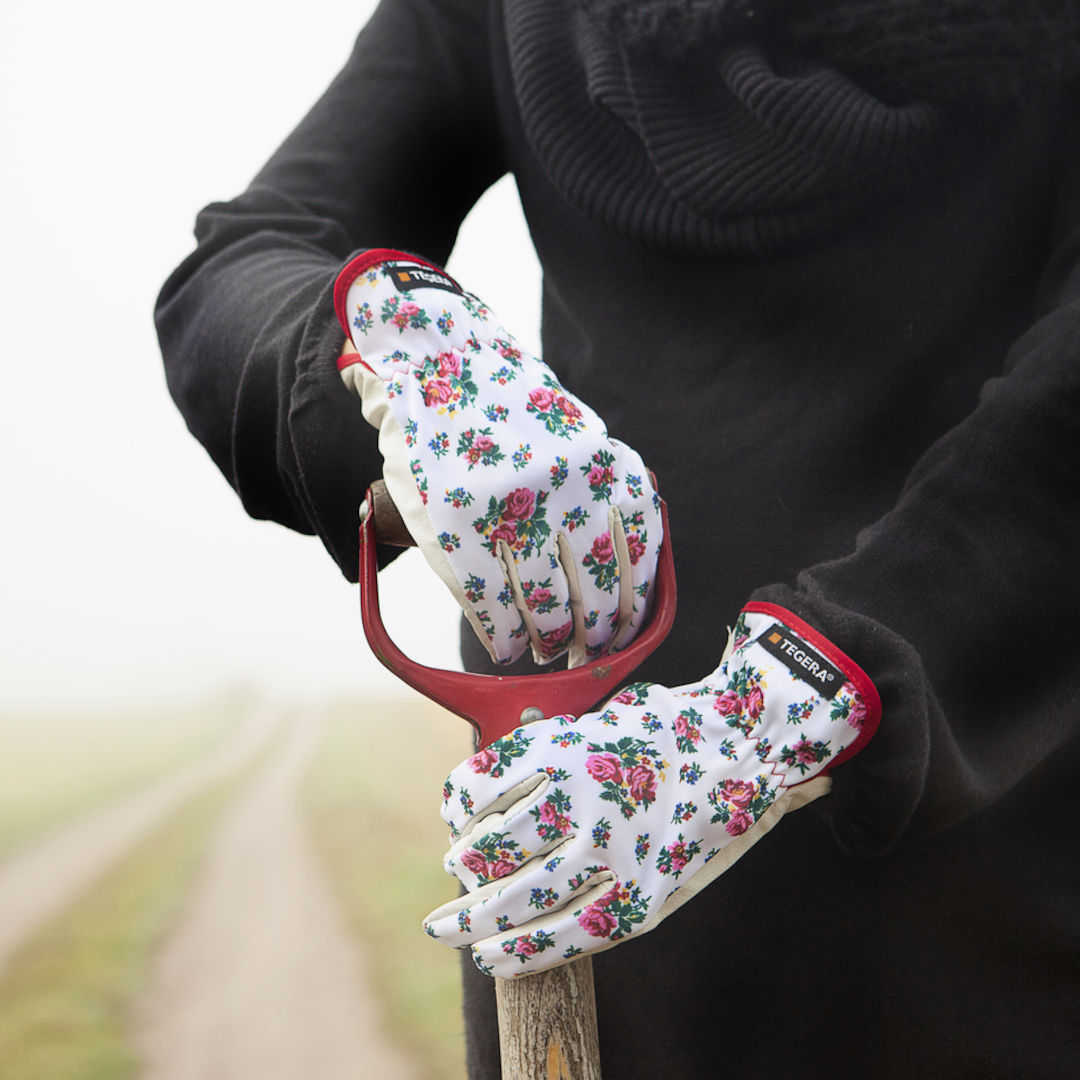 TEGERA 90014 Gartenhandschuhe Leder Damen