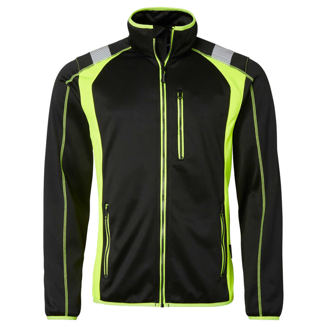 Top Swede 275 Sweatjacke Schwarz-Leuchtgelb