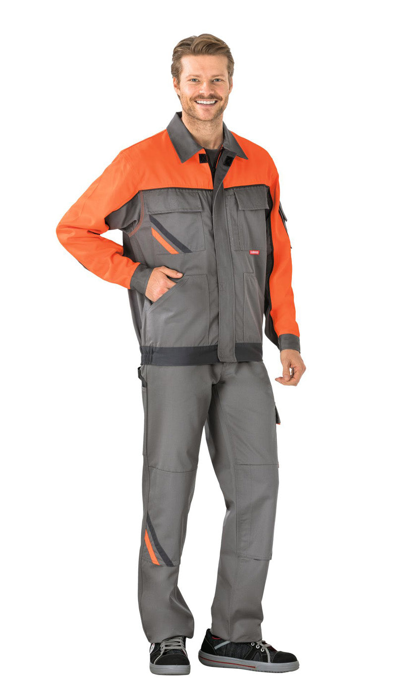 Planam V1 Bundjacke Visline zink/orange/schiefer