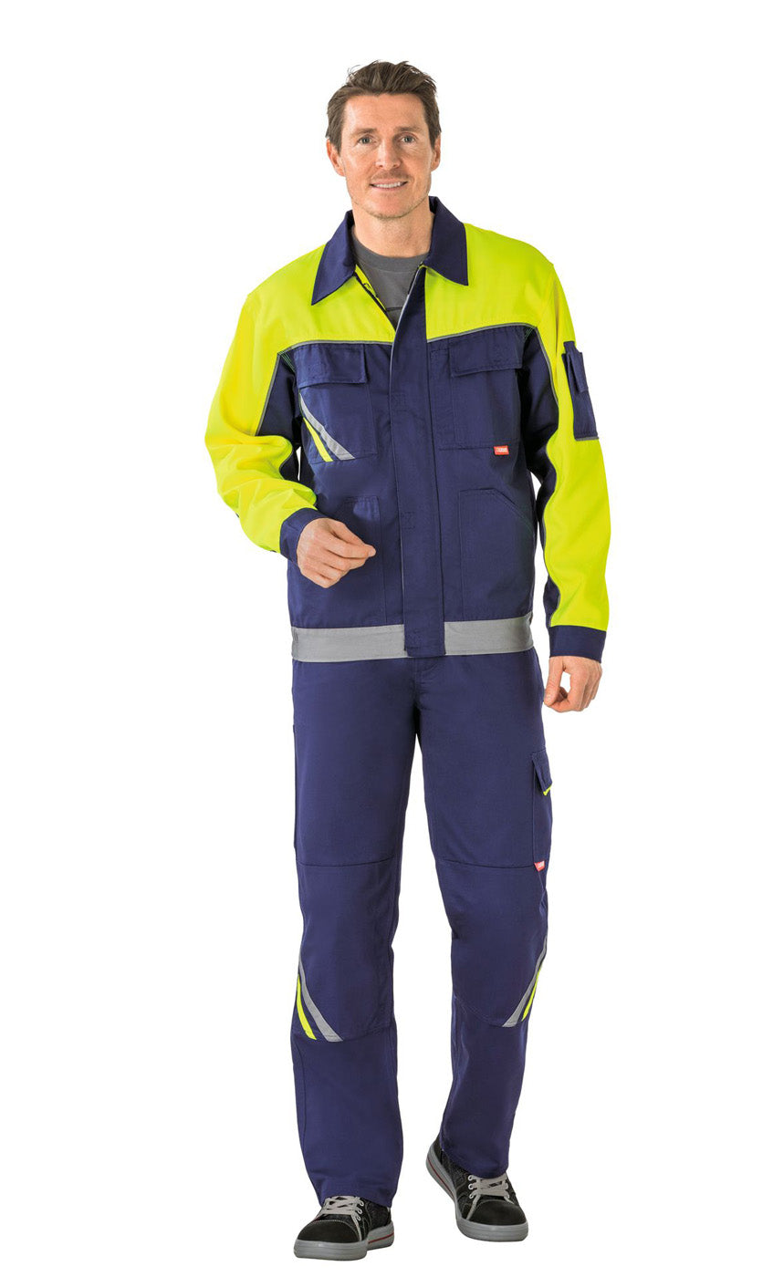 Planam V1 Bundjacke Visline marine/gelb/zink