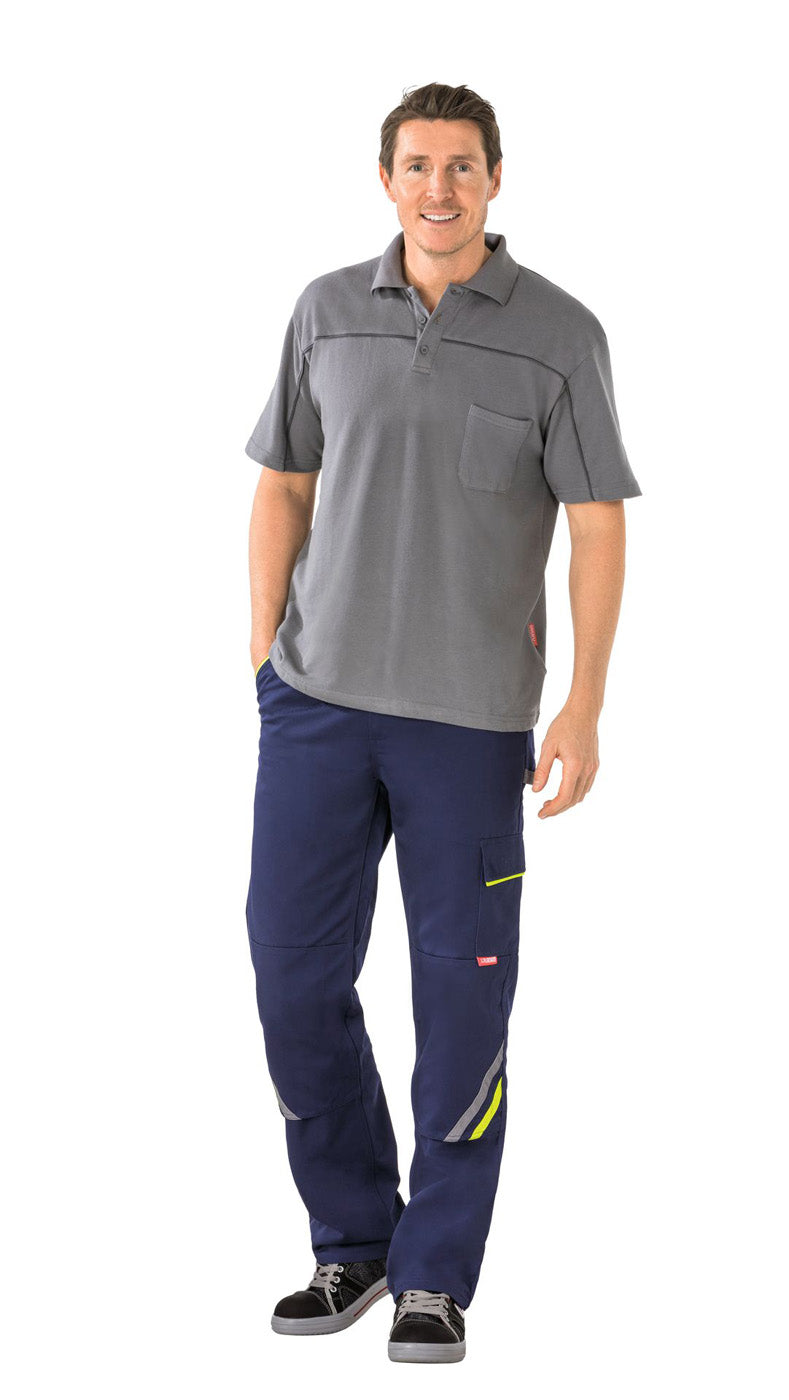 Planam Bundhose Visline marine/gelb/zink