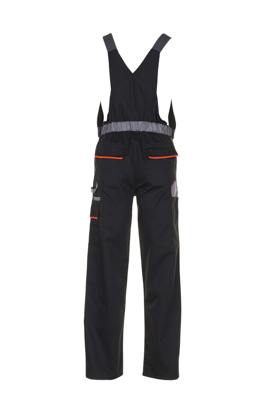 Planam Latzhose Visline schwarz/orange/zink