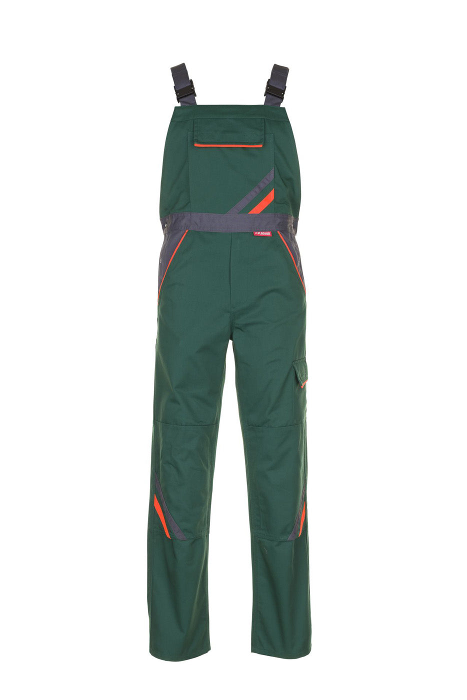 Planam Latzhose Visline grün/orange/schiefer