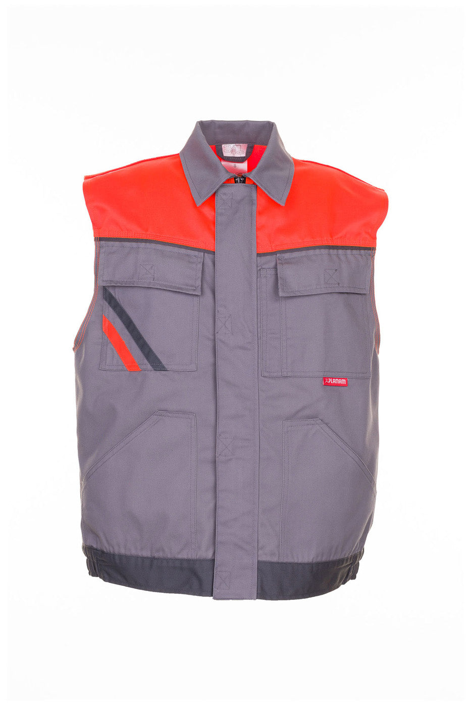 Planam Weste Visline zink/orange/schiefer