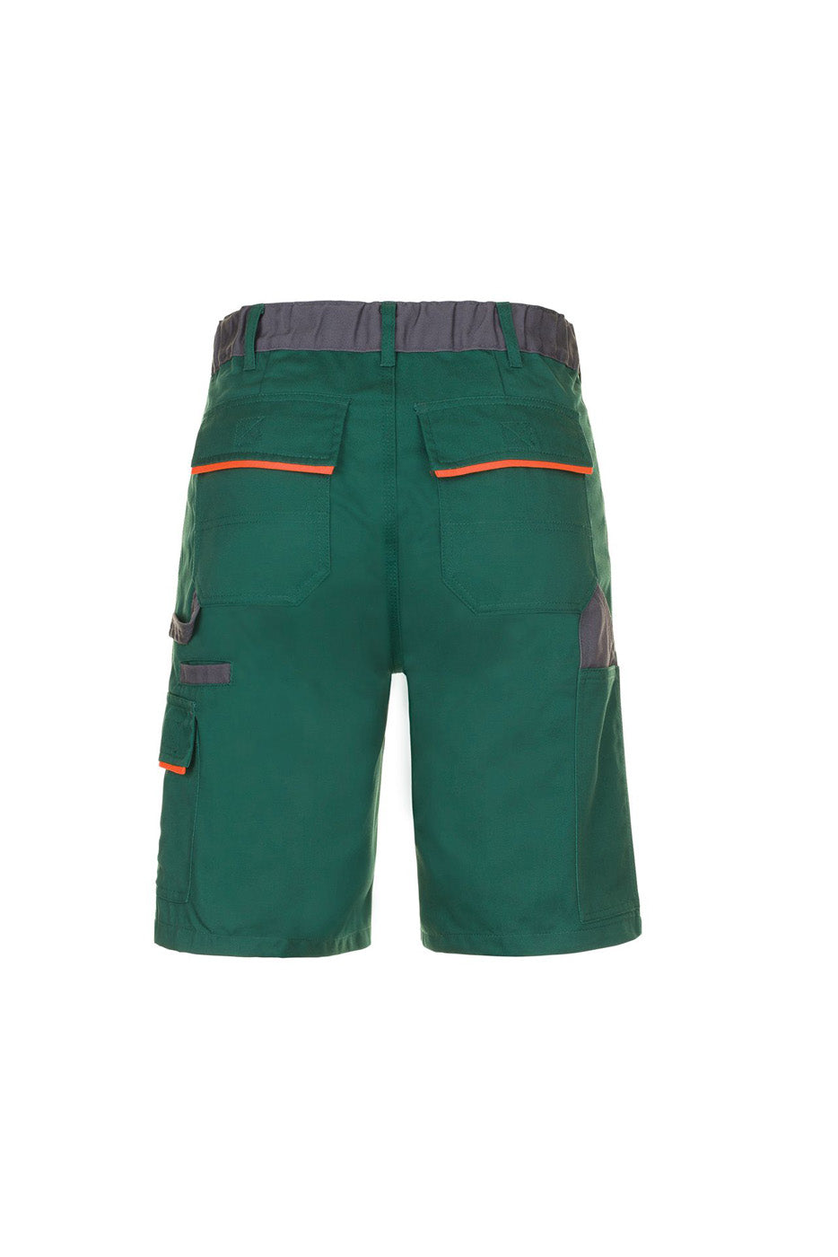 Planam Shorts Visline grün/orange/schiefer