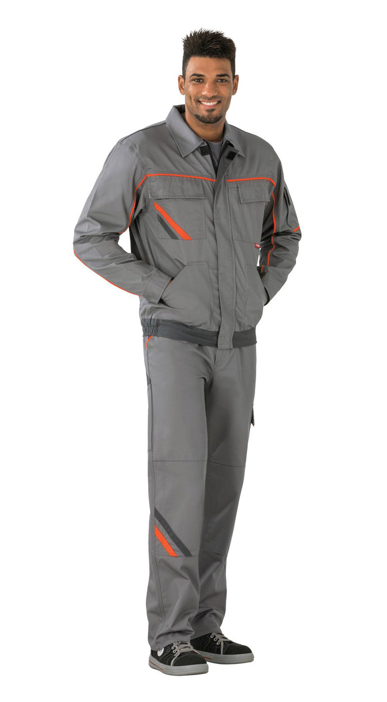 Planam V2 Bundjacke Visline zink/orange/schiefer