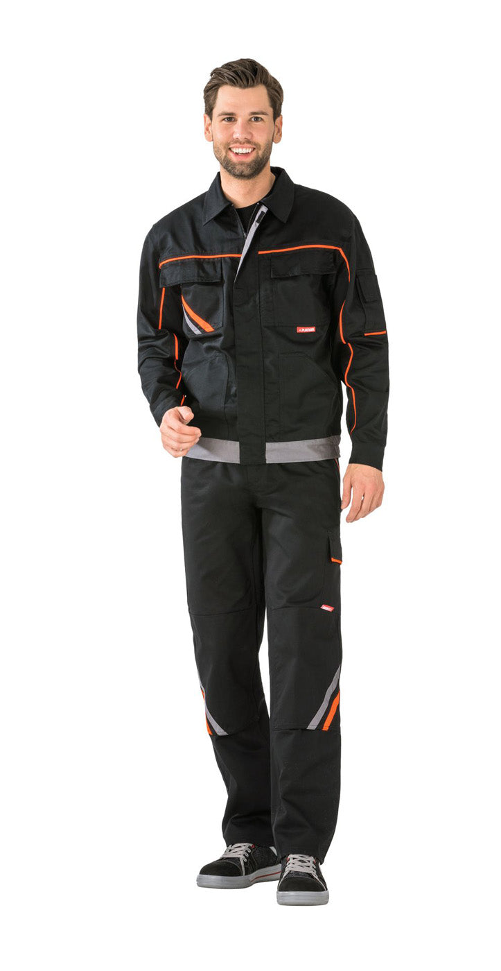 Planam V2 Bundjacke Visline schwarz/orange/zink
