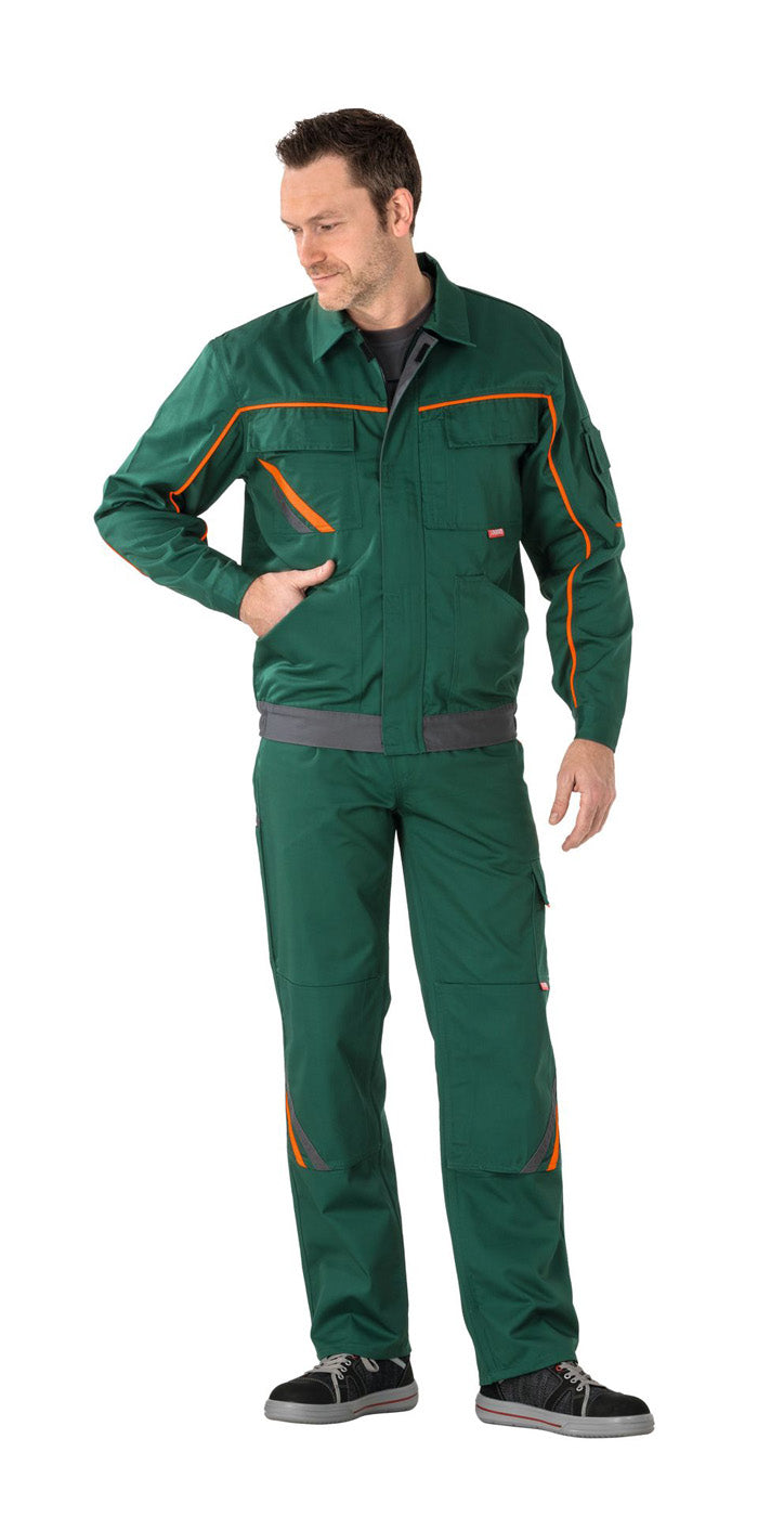 Planam V2 Bundjacke Visline grün/orange/schiefer