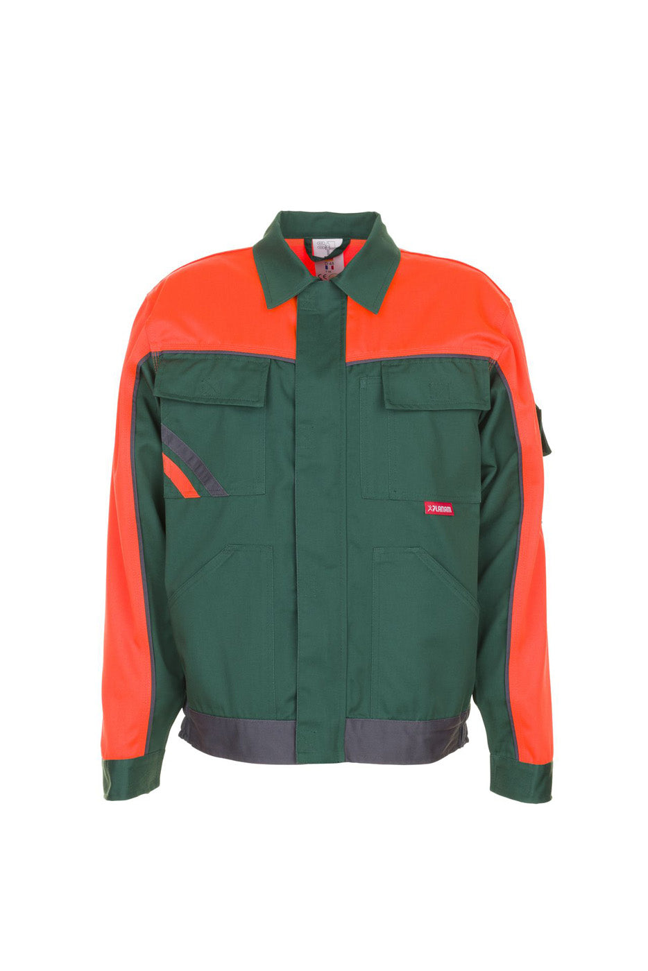 Planam V1 Bundjacke Visline grün/orange/schiefer