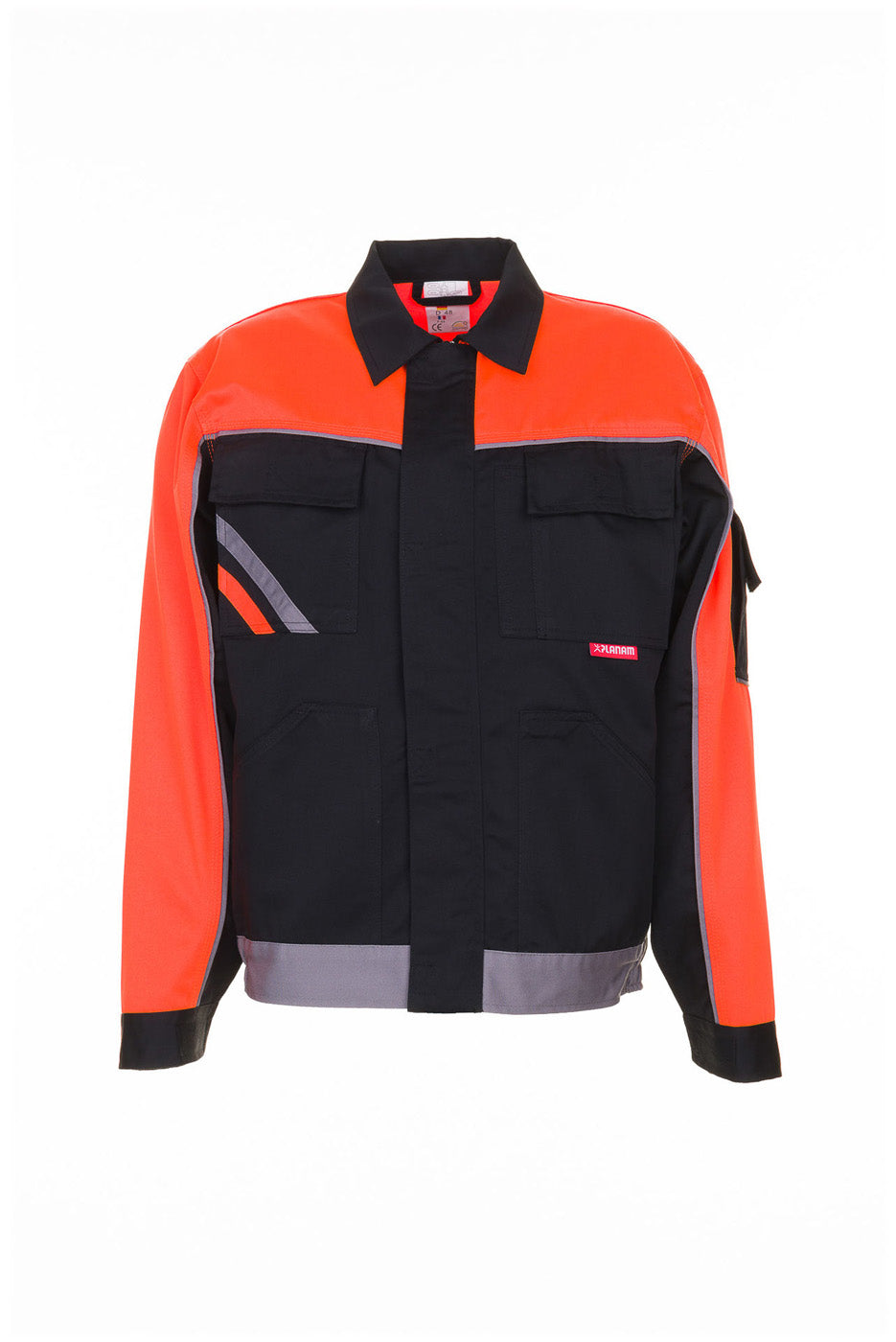 Planam V1 Bundjacke Visline schwarz/orange/zink