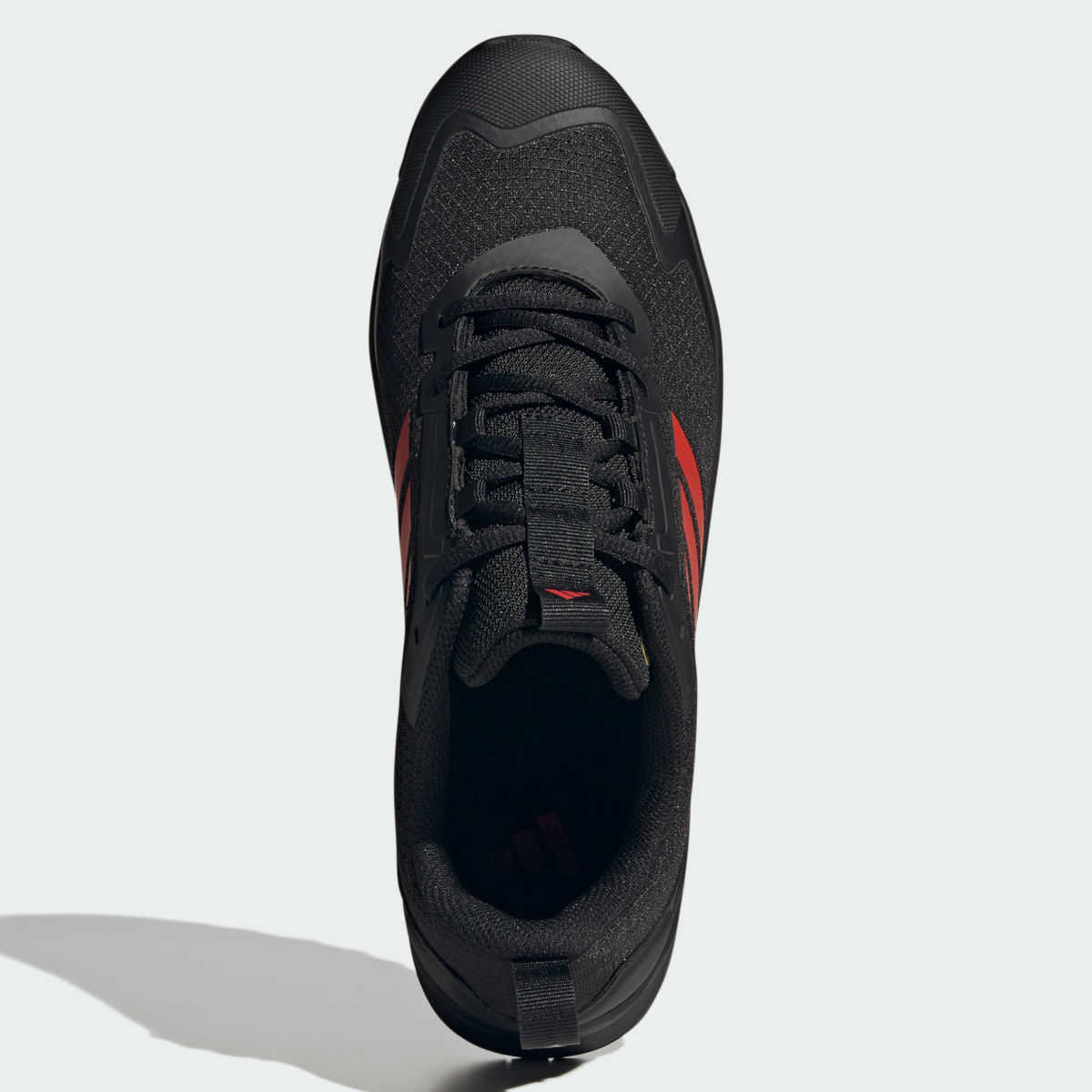adidas TORAVA Herren Sicherheitshalbschuh black/red – Draufsicht mit Schnürung