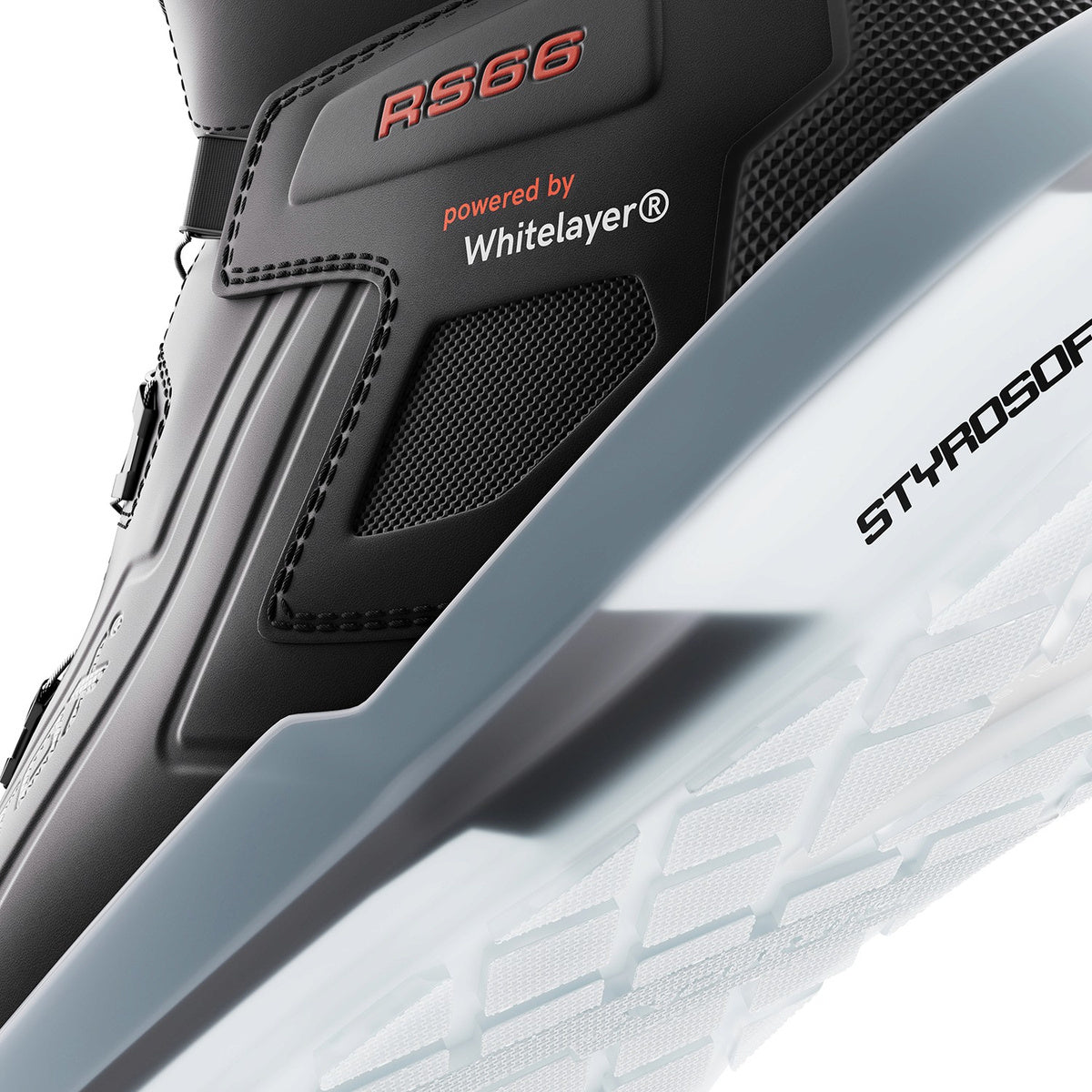 AIRTOX RS66 StyroSoft-Sohlenkonstruktion und WHITELAYER-Kennzeichnung