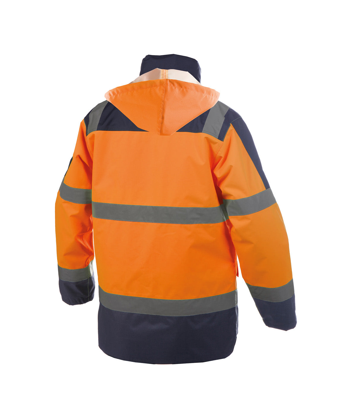 DASSY® Atlantis Warnschutz Regen- Parka neonorange/dunkelblau
