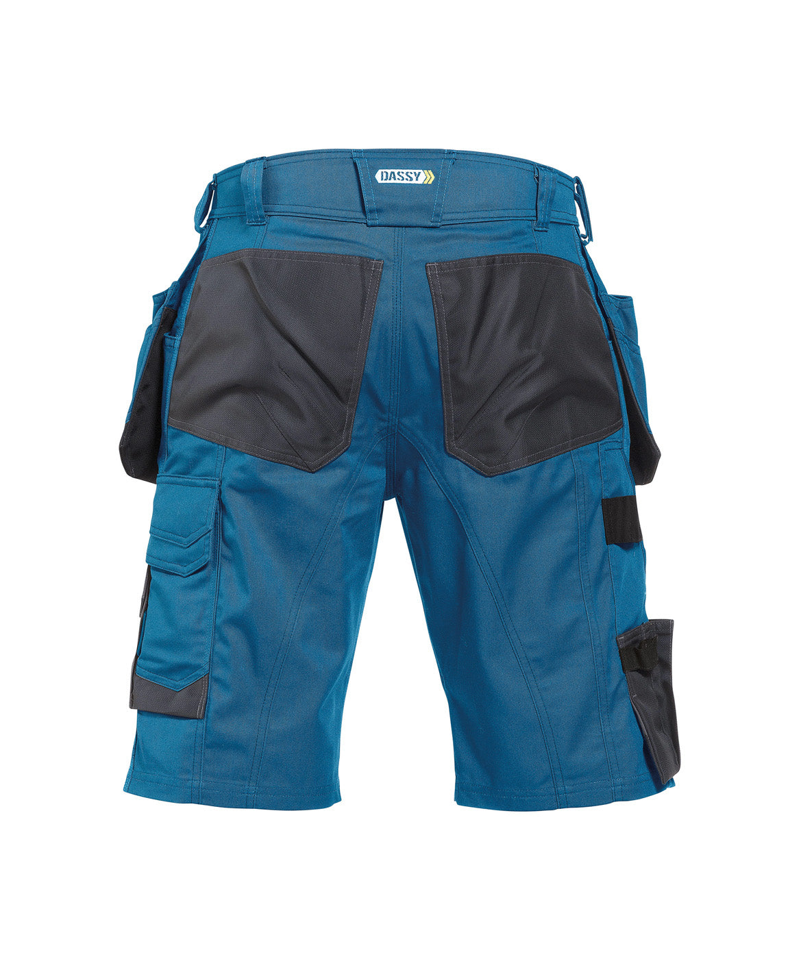 DASSY® Bionic Multitaschen-Short azurblau/anthrazitgrau