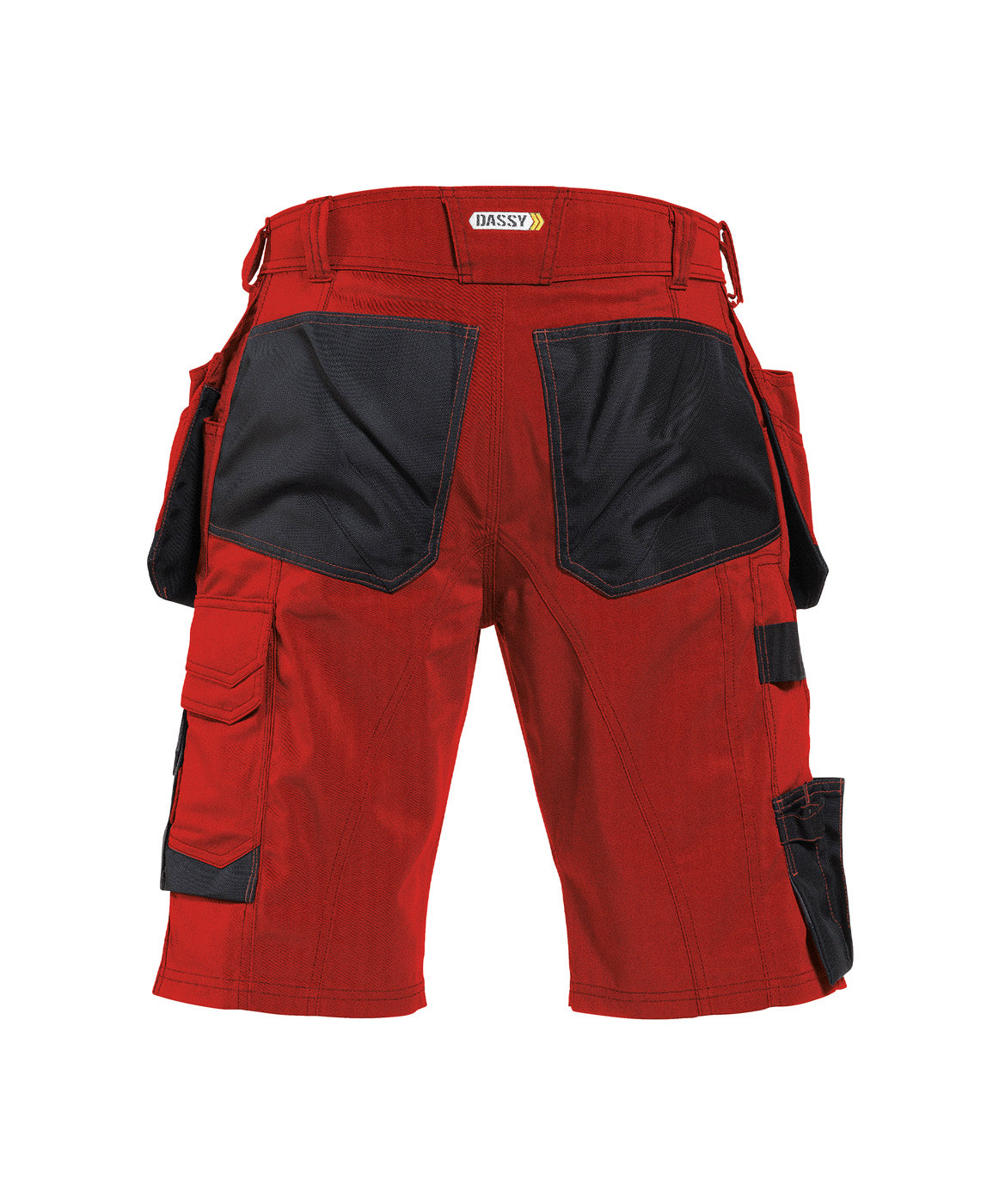 DASSY® Bionic Multitaschen-Short rot/schwarz