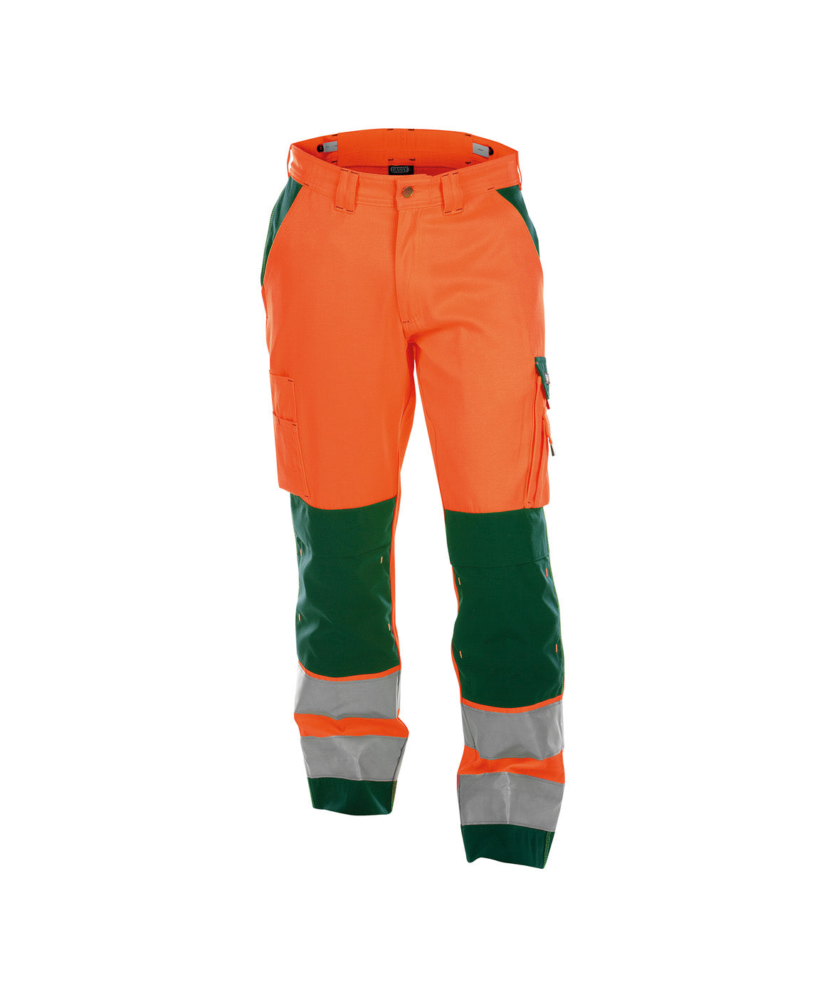 DASSY® Buffalo Warnschutz Bundhose mit Kniepolstertaschen neonorange/flaschengrün