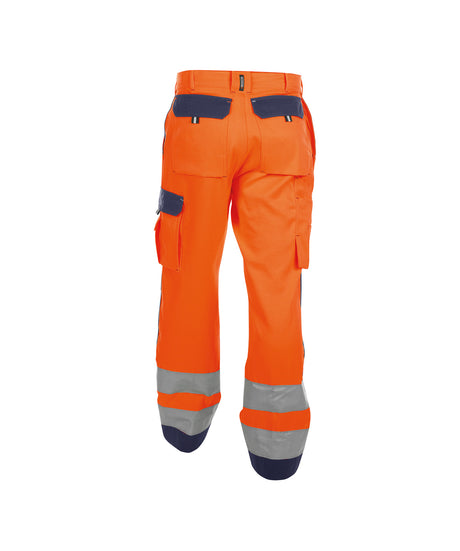 DASSY® Buffalo Warnschutz Bundhose mit Kniepolstertaschen neonorange/dunkelblau