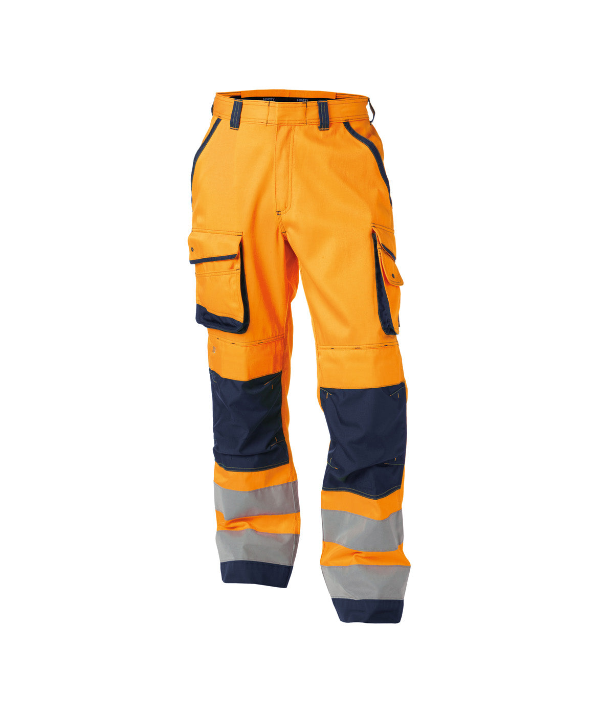 DASSY® Chicago Warnschutz Bundhose mit Kniepolstertaschen neonorange/dunkelblau