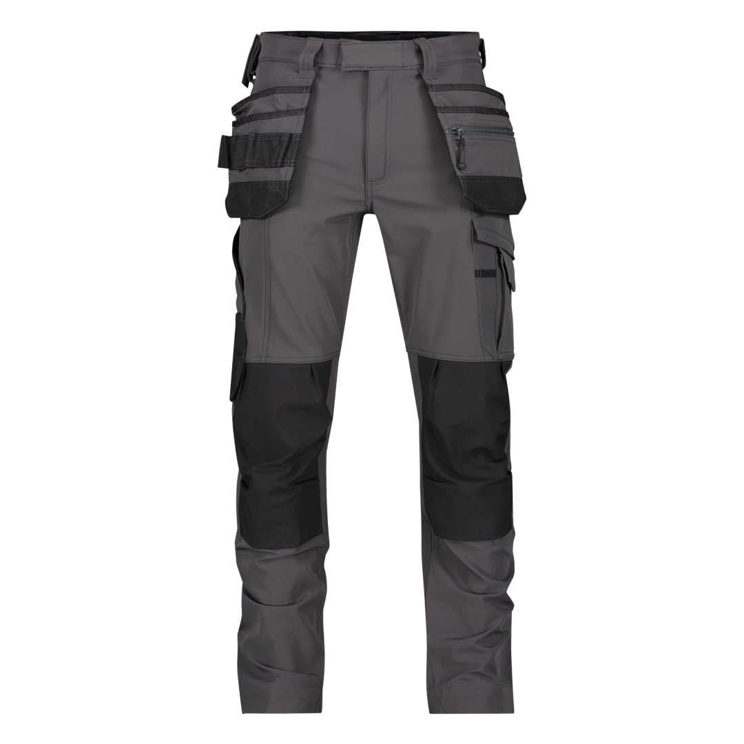 DASSY Matrix Stretch-Arbeitshose Holstertaschen Kniepolstertaschen grau