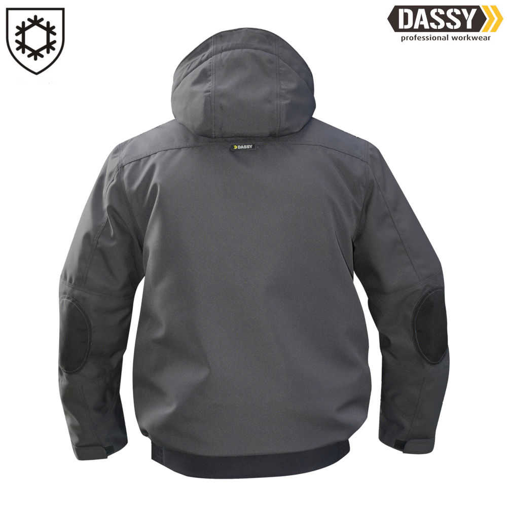 DASSY Austin Winterjacke Canvas grau schwarz