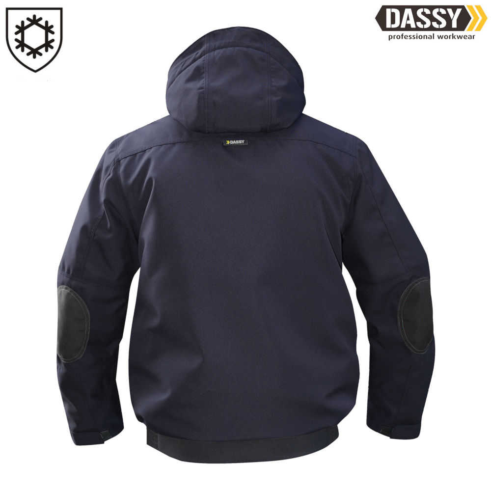 DASSY Austin Winterjacke Canvas nachtblau schwarz