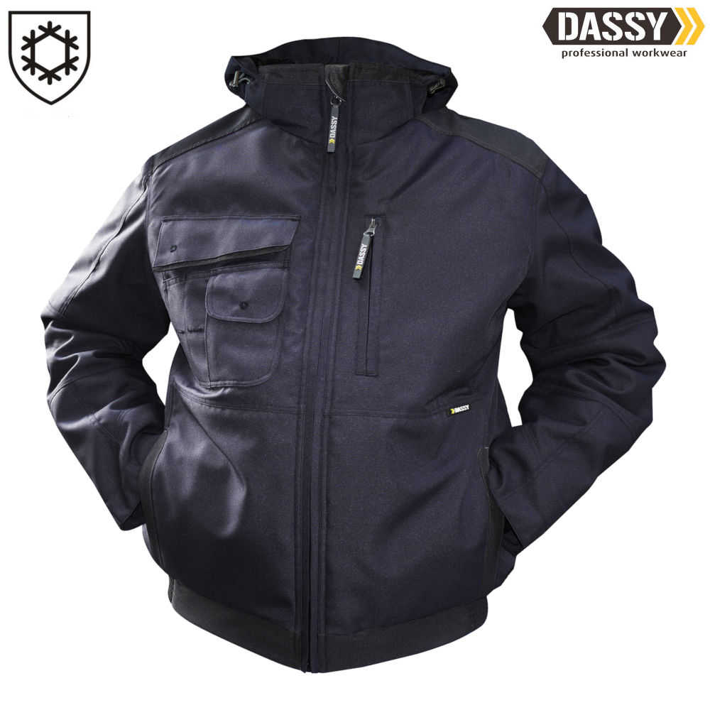 DASSY Austin Winterjacke Canvas nachtblau schwarz
