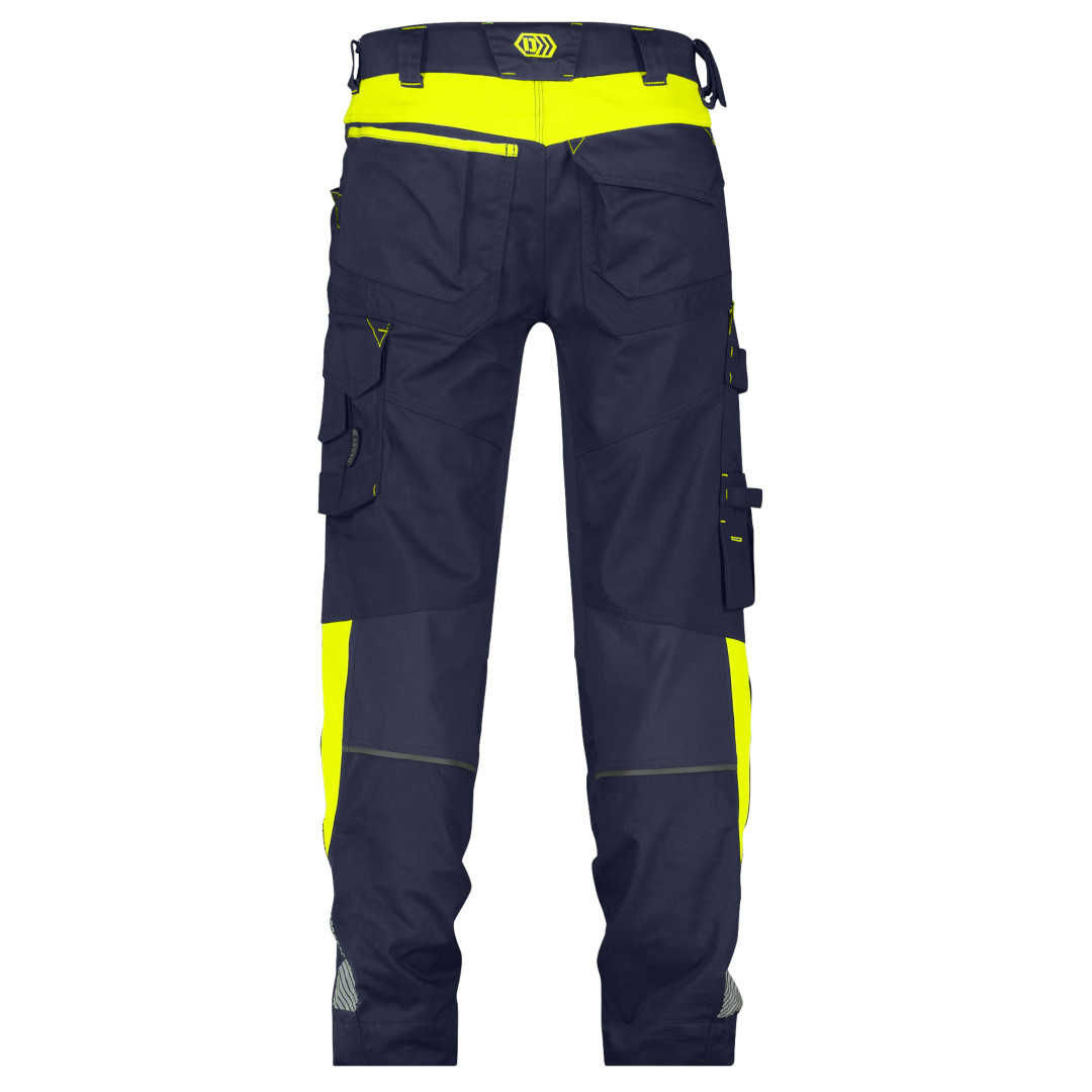 DASSY Canton Arbeitshose nachtblau-neongelb