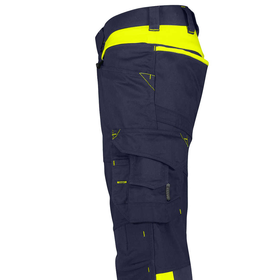 DASSY Canton Arbeitshose nachtblau-neongelb