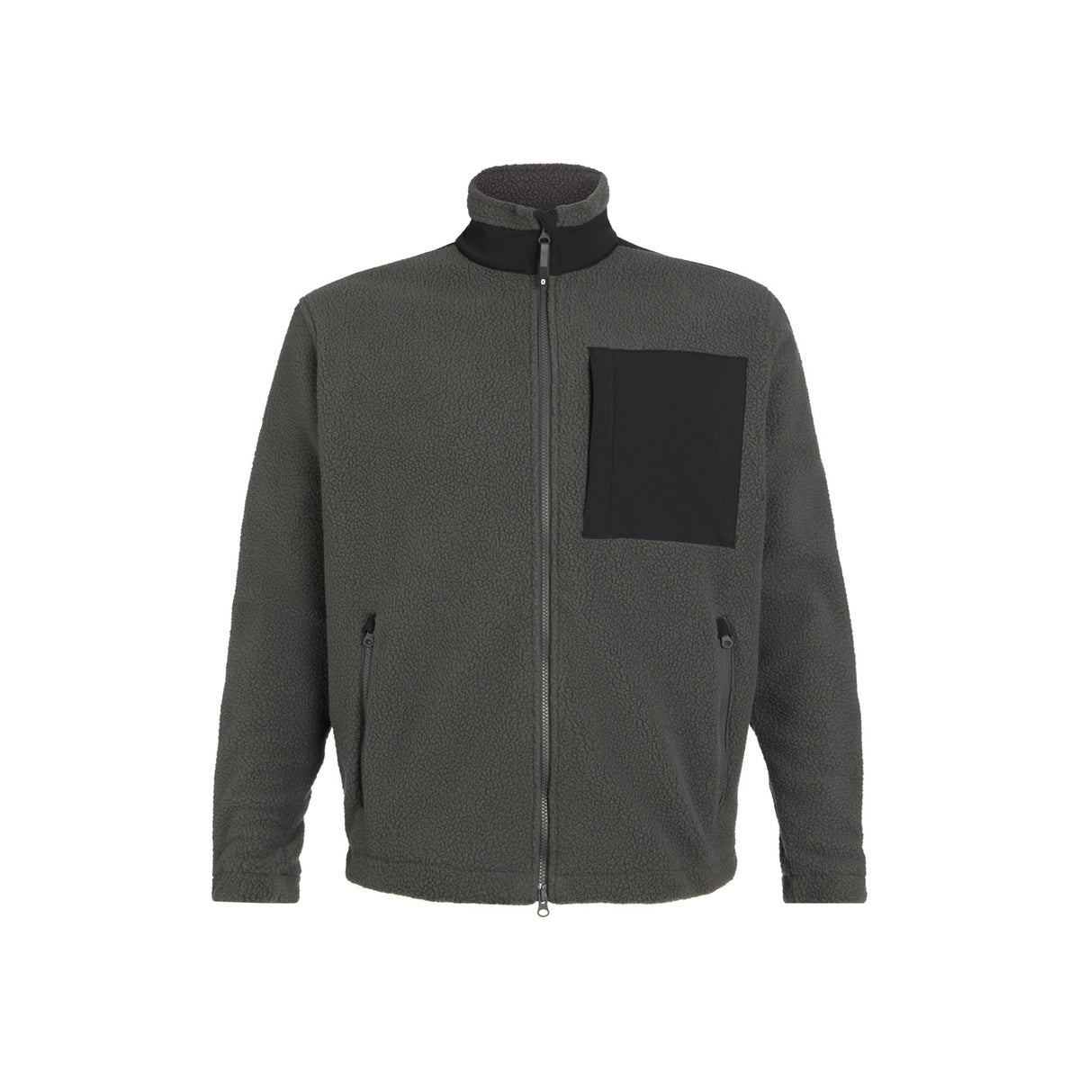 DASSY Haven 550005 Teddyfleecejacke Anthrazitgrau/Schwarz – vorne