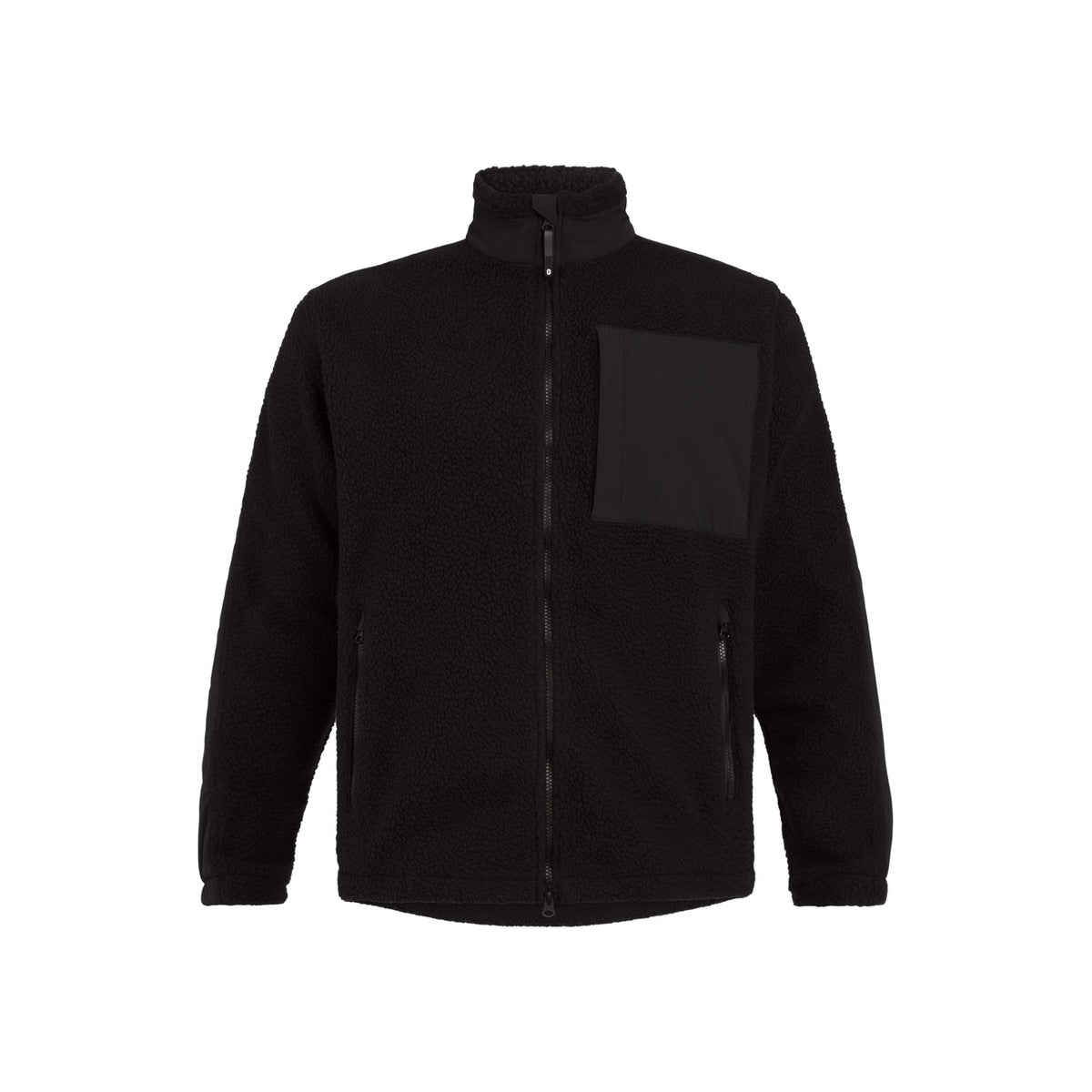 DASSY Haven 550005 Teddyfleecejacke Schwarz – vorne
