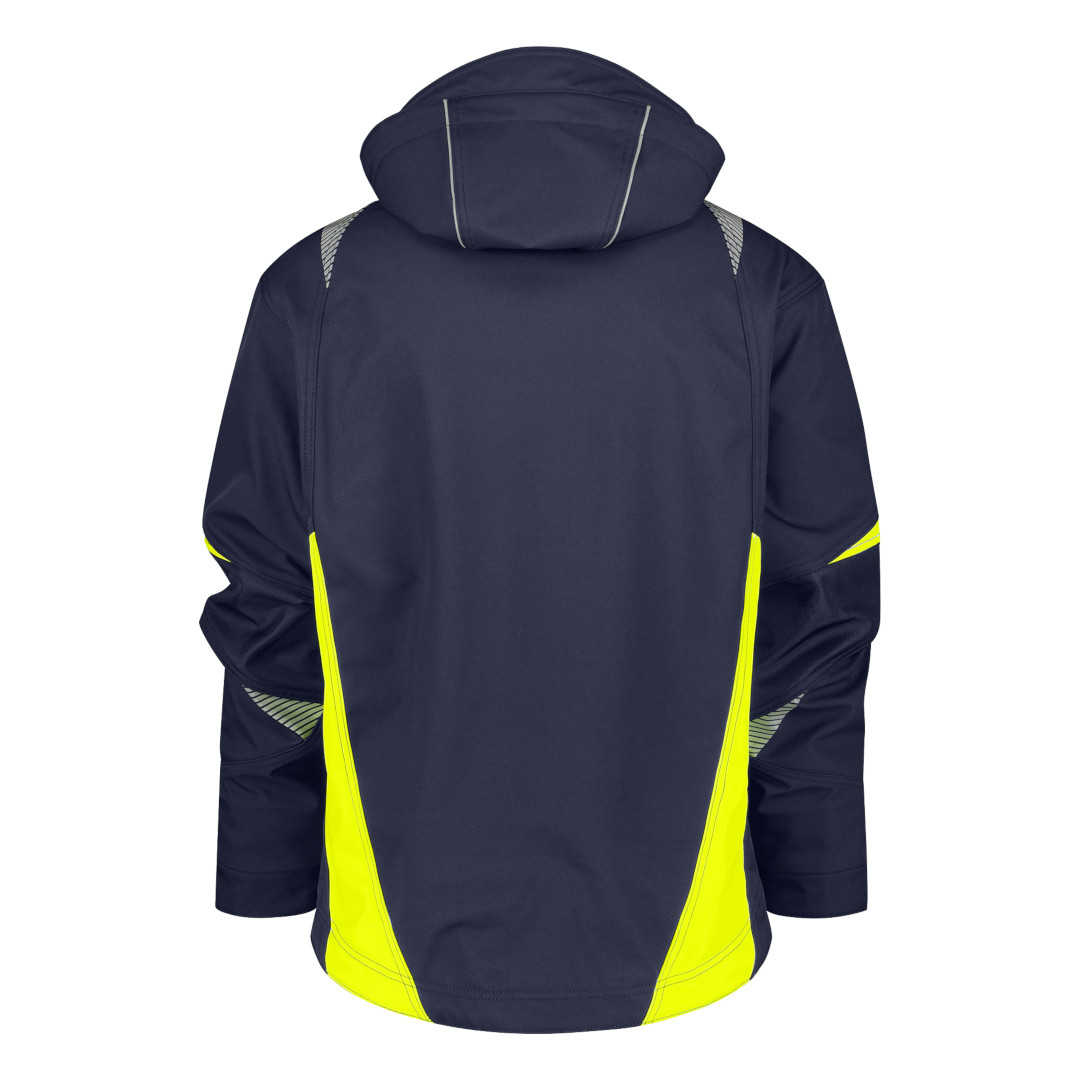 DASSY Kalama Softshell-Jacke Logix Herren nachtblau-neongelb