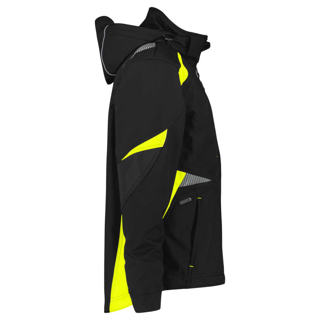 DASSY Kalama Softshell-Jacke Logix Herren schwarz-neongelb