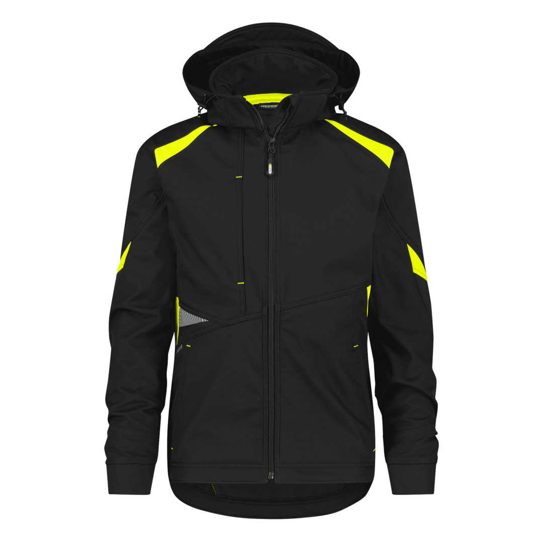DASSY Kalama Softshell-Jacke Logix Herren schwarz-neongelb